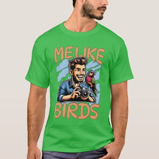 鳥類鳥類学野鳥観察 Tシャツ (正面)