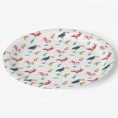 鳥類&パイナップル紙パーティープレート ペーパープレート (アングル)