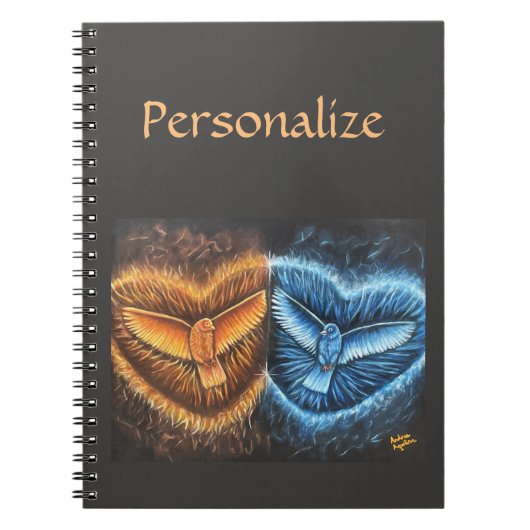 鳥飛んでいるが集まって ノートブック (正面)