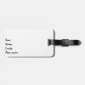 鳥飛んでいるの手の影の幻想超現実美術クール ラゲッジタグ (裏面横)