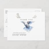 鳥飛んでいるの葬儀の命の損失ありがとう ポストカード (正面/裏面)