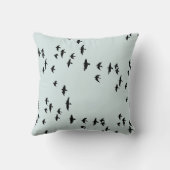 鳥飛んでいる群 クッション (裏面)