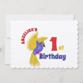 鳥飛んでいる誕生日の招待 (正面)