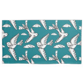 鳥飛んでいる雲まくらケース 枕カバー (正面左)