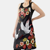 鳥飛んでいる：鶴ヘロン日本の。 エプロン (インサイチュ)