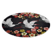 鳥飛んでいる:鶴ヘロン日本の。 カッティングボード (角)