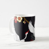 鳥飛んでいる：鶴ヘロン日本の。 コーヒーマグカップ (正面左)