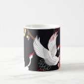 鳥飛んでいる：鶴ヘロン日本の。 コーヒーマグカップ (中央)