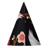 鳥飛んでいる：鶴ヘロン日本の。 パーティーハット (裏面)