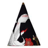 鳥飛んでいる：鶴ヘロン日本の。 パーティーハット (右)