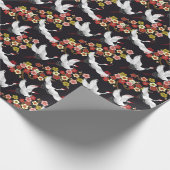 鳥飛んでいる：鶴ヘロン日本の。 ラッピングペーパー (角)