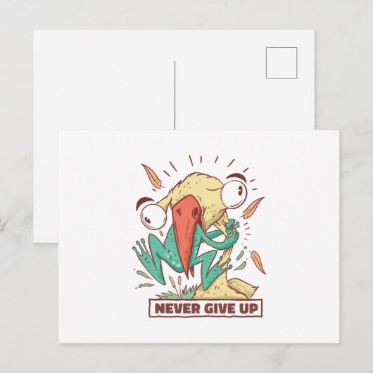 鳥食べ与え蛙 ポストカード (正面/裏面)