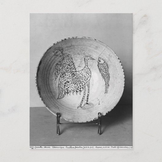 鳥飾皿 ポストカード (正面)