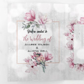 鳥魅力的とホオノキ 三つ折り招待状 (内部最初)