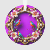 鳥鮮やかが止まった オーナメント (裏面)