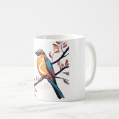 鳥鮮やかのマグカップ コーヒーマグカップ (正面右)