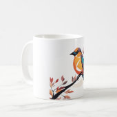 鳥鮮やかのマグカップ コーヒーマグカップ (正面左)