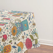 鳥2が付いている漫画の花パターン テーブルクロス (インサイチュ)