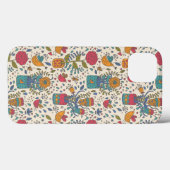 鳥2が付いている漫画の花パターン Case-Mate iPhoneケース (裏面 (横))