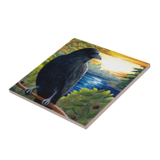 鳥63のカラス タイル (側面)