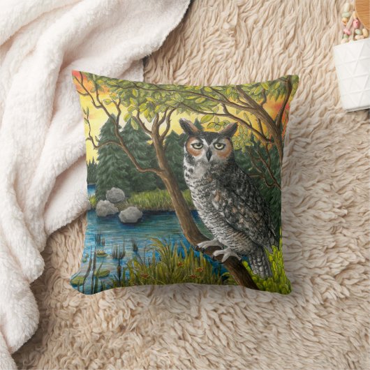 鳥68フクロウ装飾用クッションケース クッション (ブランケット)