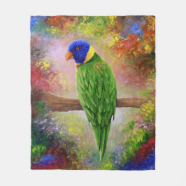 鳥76色数々のの鳥 フリースブランケット