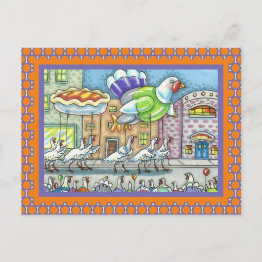 鳥、おもしろいトルコの日パレードのヘリウムバルーン ポストカード (正面)