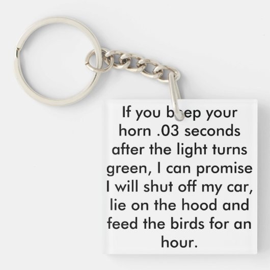 "鳥"の食べ物を与えますkeychain キーホルダー (正面)