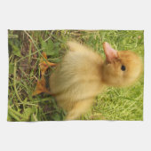 鳥,アヒル,アヒル,黄,自然,かわいい,ベビー キッチンタオル (横)