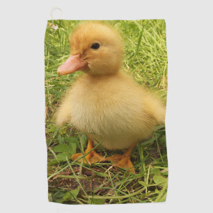 鳥,アヒル,アヒル,黄,自然,かわいい,ベビー ゴルフタオル