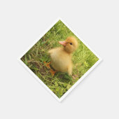 鳥，アヒル，アヒル，黄，自然，かわいい，ベビー スタンダードカクテルナプキン (角)
