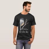 《鳥》アメリカゴガラおもしろいバーダー野鳥観察おたくバードウォッチング Tシャツ (正面フル)