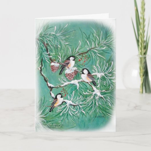 《鳥》アメリカゴガラおよびマツカード シーズンカード (正面)