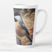 《鳥》アメリカゴガラがフェンスに止まっている カフェラテマグ (右)