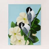 《鳥》アメリカゴガラとハナミズキ ジグソーパズル (縦)