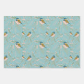 《鳥》アメリカゴガラとフローラの分離 ラッピングペーパーシート (正面2)