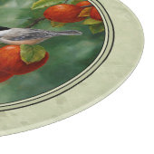 《鳥》アメリカゴガラとApple Tree Green カッティングボード (角)