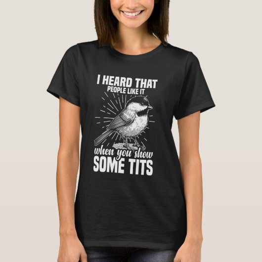 《鳥》アメリカゴガラぬいぐるみ動物バーダー野鳥観察《鳥》アメリカゴガラ Tシャツ (正面)