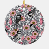 《鳥》アメリカゴガラのバラセラミックオーナメント セラミックオーナメント (裏面)