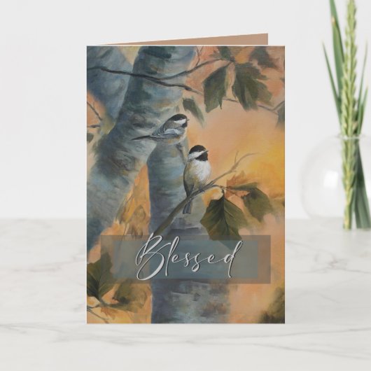 《鳥》アメリカゴガラのバ賛美ージョン サンキューカード (正面)