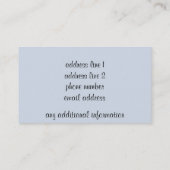 《鳥》アメリカゴガラの写真 名刺 (裏面)