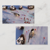 《鳥》アメリカゴガラの冬のしおり 名刺 (正面/裏面)
