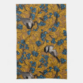 《鳥》アメリカゴガラの小鳥 キッチンタオル (縦)