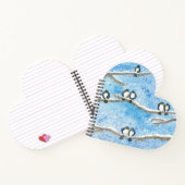 《鳥》アメリカゴガラの木の枝に冬の雪のノート ノートブック (内部)