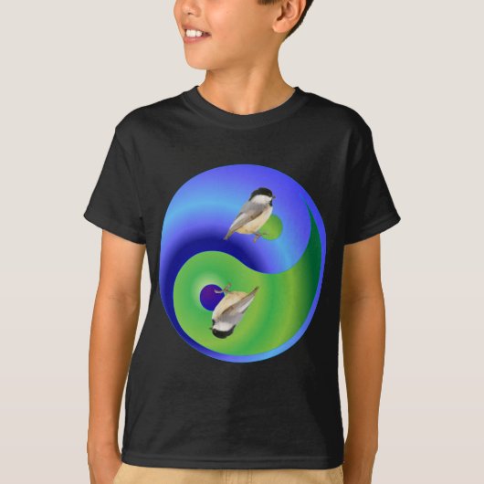 《鳥》アメリカゴガラの陰陽 Tシャツ (正面)
