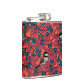 《鳥》アメリカゴガラの鳥のオレンジのブルーベリーの枝 フラスク (右)