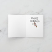 《鳥》アメリカゴガラは休日の花柄と模造します シーズンカード (内部)