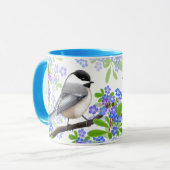 《鳥》アメリカゴガラは私をない花のマグ忘れます マグカップ (正面左)