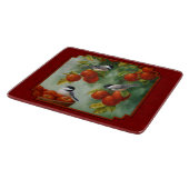 《鳥》アメリカゴガラアップルハーベストレッド カッティングボード (角)