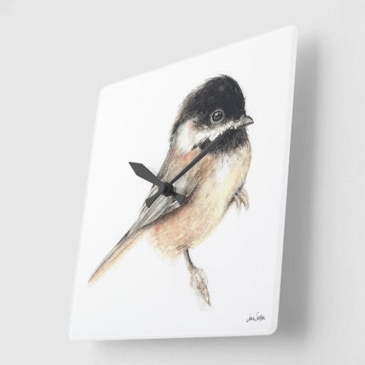 《鳥》アメリカゴガラアートスクエアウォールクロック スクエア壁時計 (傾斜)